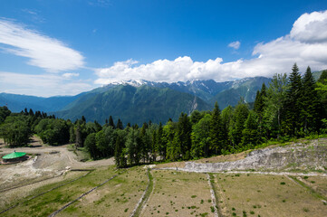 View of Caucasian mountains