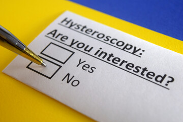 One person is answering question about hysteroscopy.