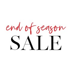 End of season sale banner, stickers or tag vector design