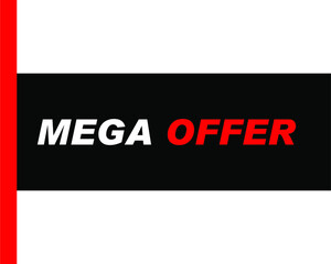 Red Vector Banner mega offer