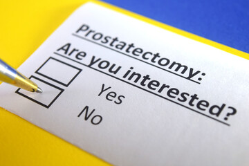 One person is answering question about prostatectomy.