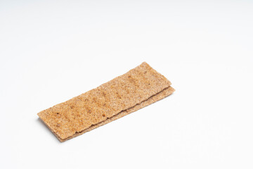 rye crackers on a white background