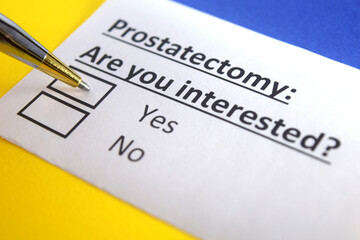 One person is answering question about prostatectomy.