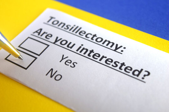 One Person Is Answering Question About Tonsillectomy.