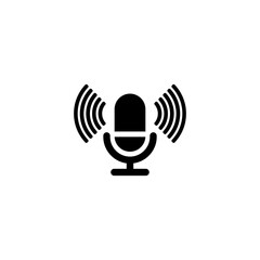 Microphone icon on isolated white background. EPS 10 vector