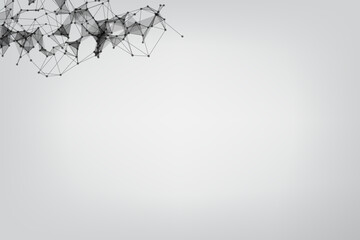 abstract low poly lines mesh white. Background Technology connecting dots and line.