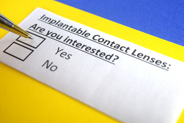 One person is answering question about implantable contact lenses.