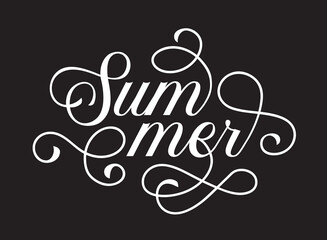 Summer poster. Vector illustration.