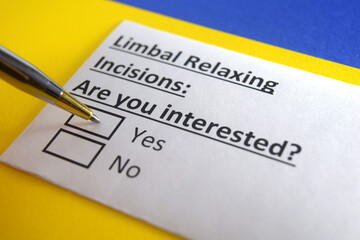 One person is answering question about limbal relaxing incisions.