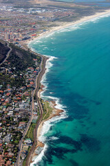 aerial view of the beach