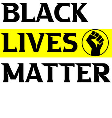 Naklejka na ściany i meble vector illustration of a closed fist. black lives matter
