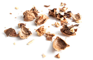 Walnuts isolated on a white background