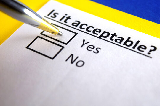 One person is answering question about his new job offer. Is it acceptable.