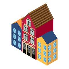 Belgium house icon. Isometric illustration of belgium house vector icon for web