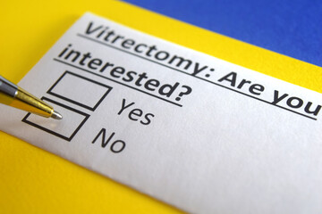 One person is answering question about vitrectomy.