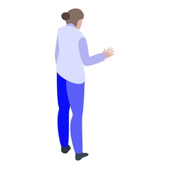 Woman witness icon. Isometric of woman witness vector icon for web design isolated on white background