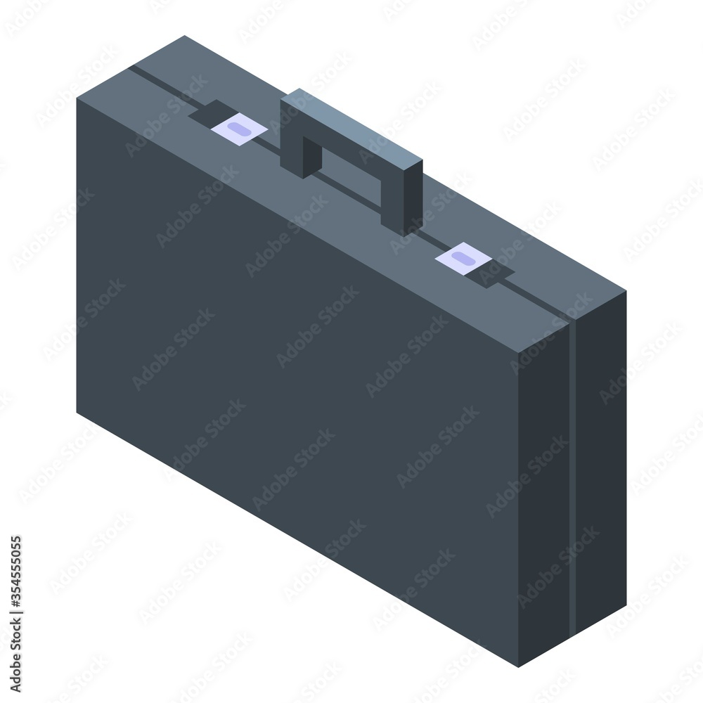 Poster suitcase icon. isometric of suitcase vector icon for web design isolated on white background