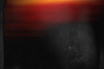 Red light effect on black background. Old wallpaper. Retro film photography effect. Analog foto. Frame. redaction. 90s