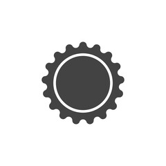 Beer glass cap vector fill icon