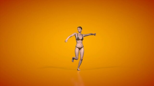 Beautiful woman salsa dancing, Luma Matte attached