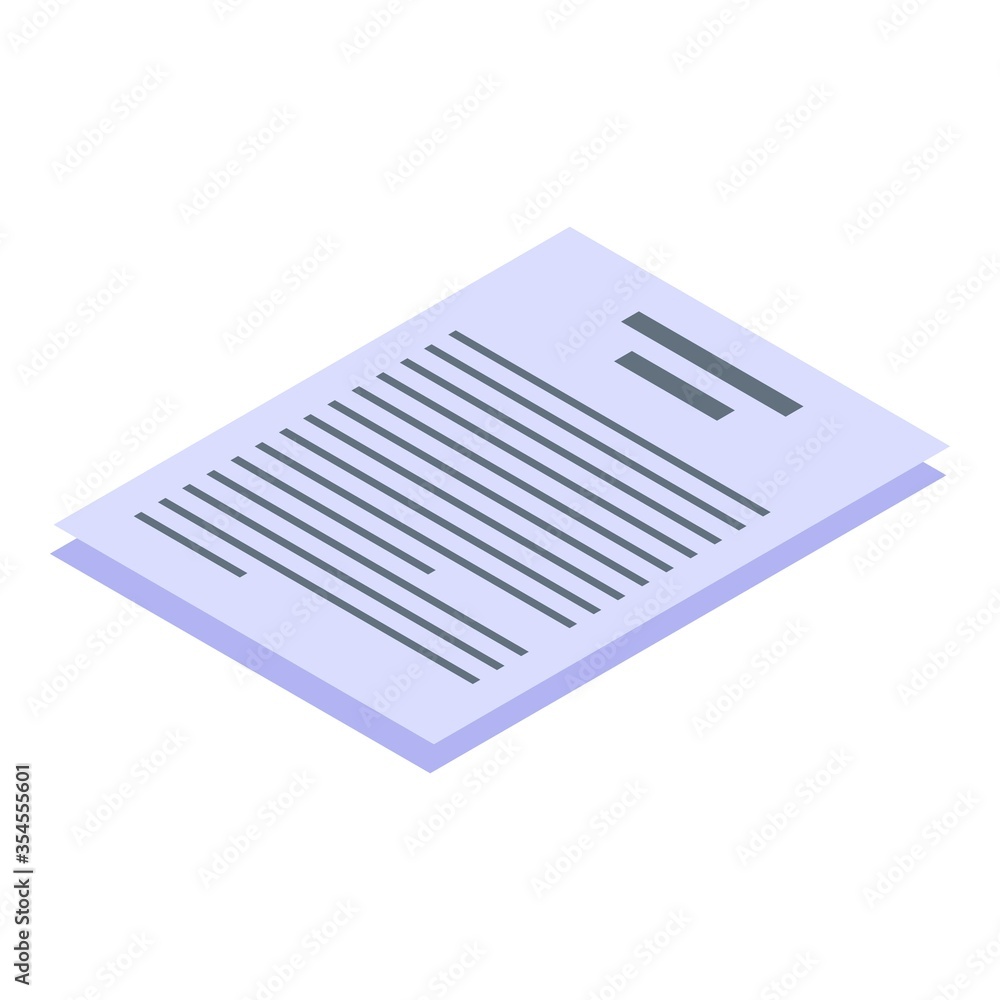Poster judge paper icon. isometric of judge paper vector icon for web design isolated on white background