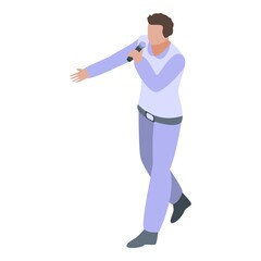 Concert singer icon. Isometric of concert singer vector icon for web design isolated on white background