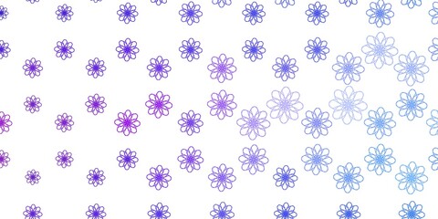 Light Blue, Red vector background with bent lines.