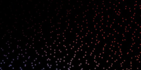 Dark Blue, Red vector layout with bright stars. Colorful illustration in abstract style with gradient stars. Best design for your ad, poster, banner.