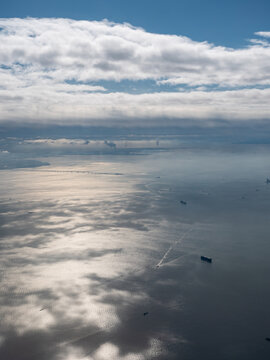 A beautiful sea view taken from high in the sky © Peter Austin