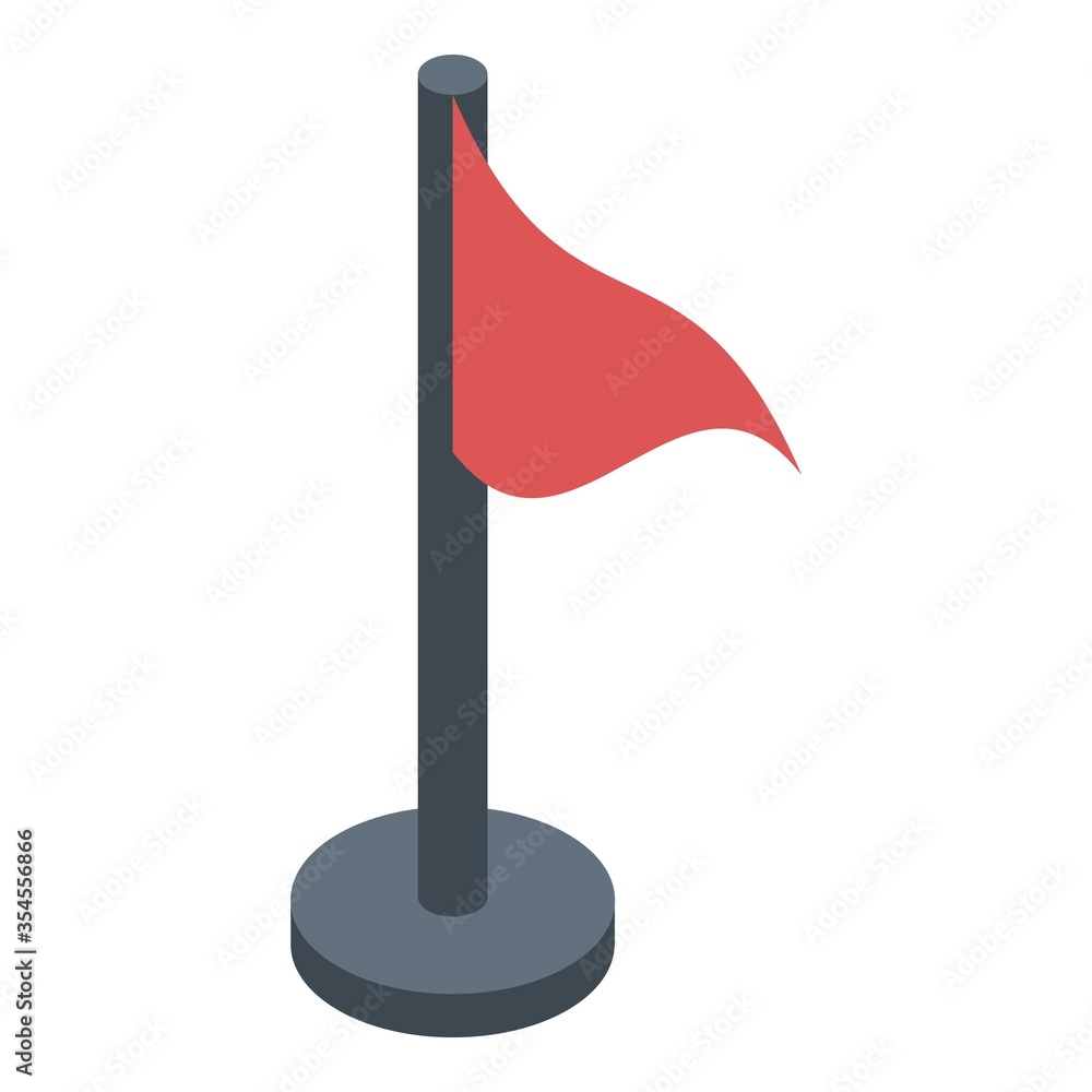 Poster table flag icon. isometric of table flag vector icon for web design isolated on white background