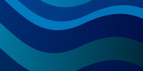 Dark BLUE vector texture with curves. Colorful abstract illustration with gradient curves. Pattern for commercials, ads.