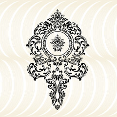  illustration VINTAGE. ornamental floral elements for tattoo, design, cards and prints. Abstract floral vector illustration.