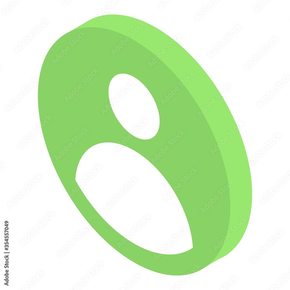 Poster account profile icon. isometric of account profile vector icon for web design isolated on white back