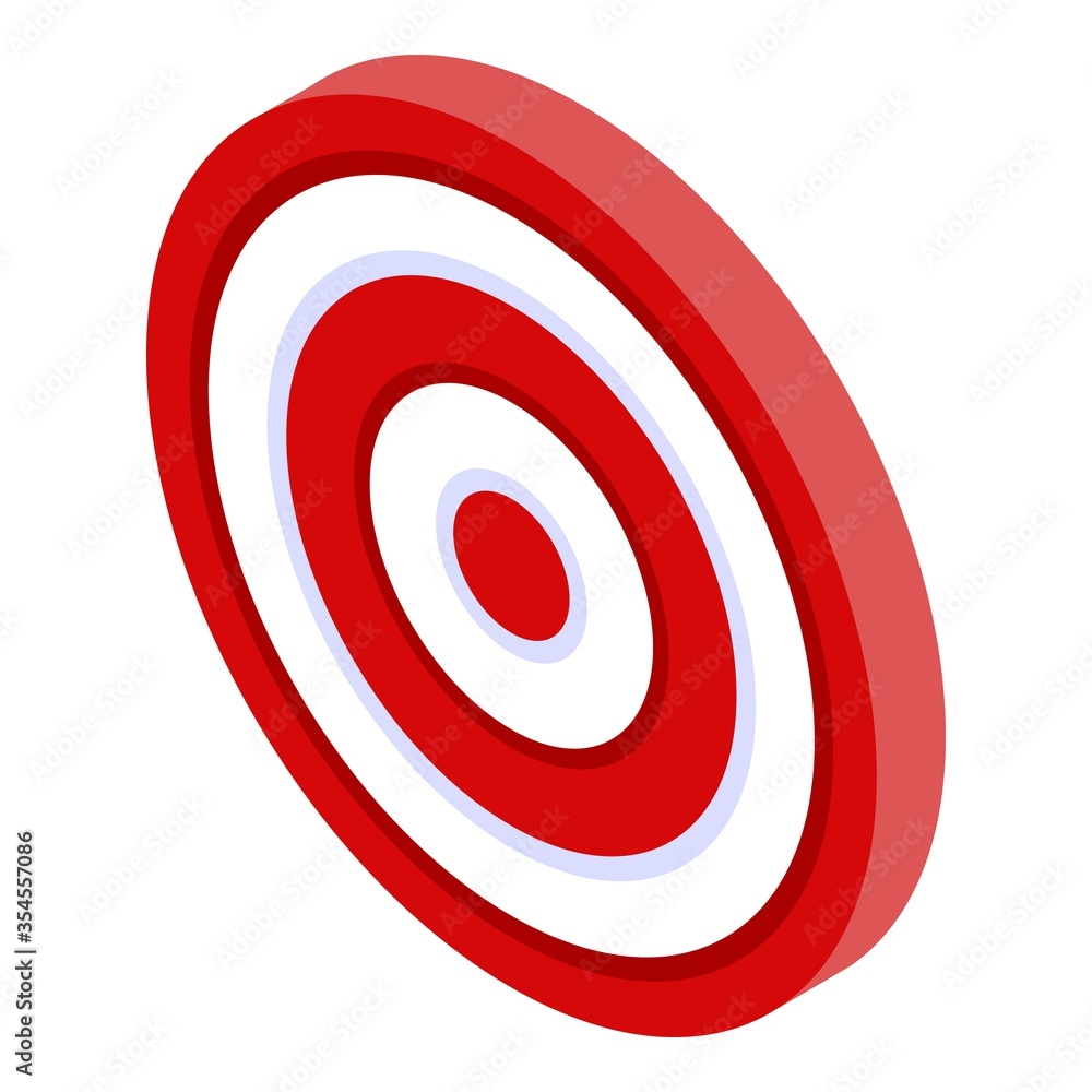 Poster target strategy icon. isometric of target strategy vector icon for web design isolated on white back