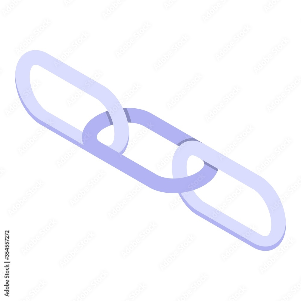 Poster Building links icon. Isometric of building links vector icon for web design isolated on white background