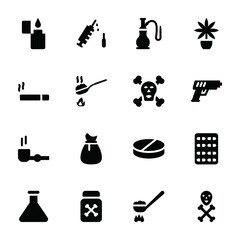 Hospital Glyph Vector Icons 