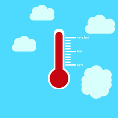 hot temperature vector icon, weather, summer, sunny