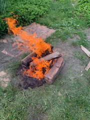 fire in the garden