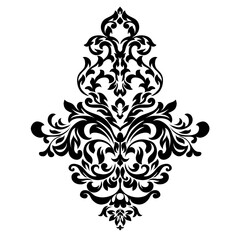 Set of Oriental  damask patterns for greeting cards and wedding invitations.