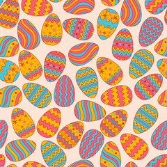 Easter pattern. Easter illustration. Happy Easter. Easter eggs.