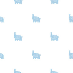 Lovely childish seamless vector pattern with elephants in Scandinavian style