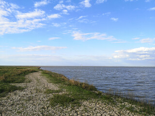The beautiful coast of the North Sea in the east of Varel