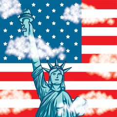 Naklejka premium Statue of liberty