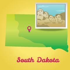 Map of south dakota state