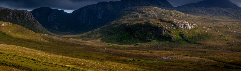 Panorama of The Poisoned Glen, Gweedore, County Donegal, Ireland