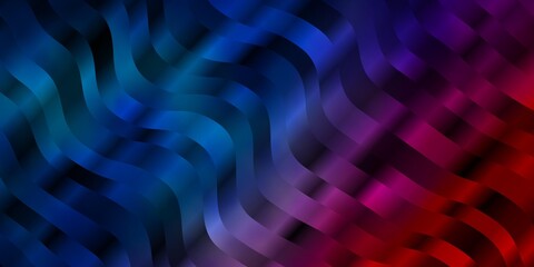 Light Blue, Red vector pattern with wry lines. Brand new colorful illustration with bent lines. Pattern for websites, landing pages.