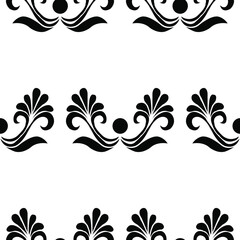 Set of floral art is in Seamless pattern