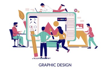 Graphic design, vector concept for web banner, website page