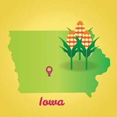 Map of iowa state
