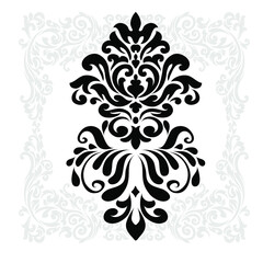 Vector illustration VINTAGE. ornamental floral elements for tattoo, design, cards and prints. Abstract floral vector illustration.